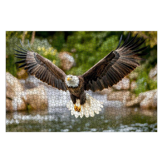 Bald Eagle Wooden Puzzle: Wings of Freedom, Wildlife Nature Gift