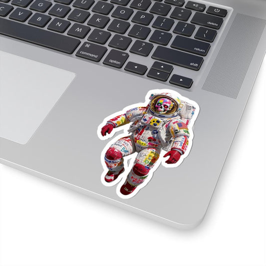 ColorFlow | Rebel Skull Astronaut Sticker | Graffiti Vinyl Decal for Alt Space Vibes & Bold Expression