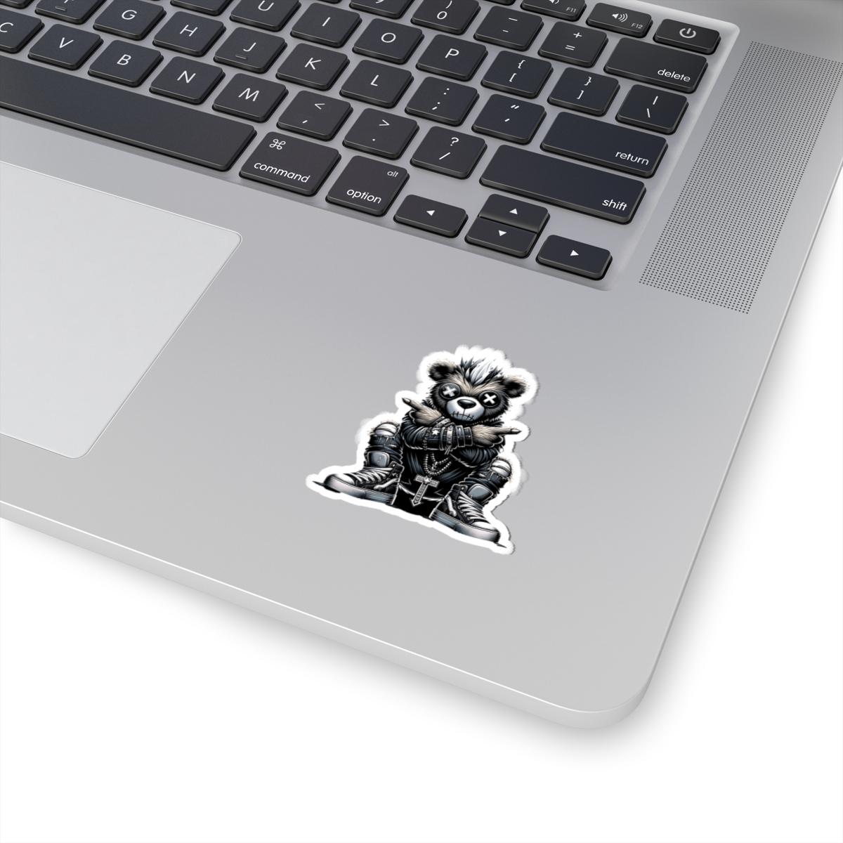 Punk Gothic Bear Vinyl Sticker: Gamer Streetwear, Waterproof Decal