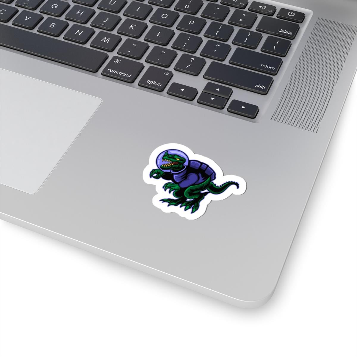 ColorFlow Space Dinosaur Sticker | Astronaut T-Rex Vinyl Decal | Cosmic Sci Fi Dino Sticker for Laptop, Water Bottle, Toolbox