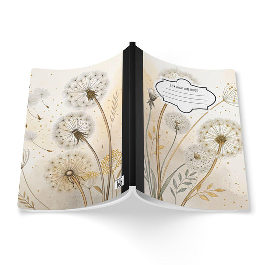 ColorFlow | Golden Dandelion Composition Notebook College Ruled Journal for Students Professionals and Writers
