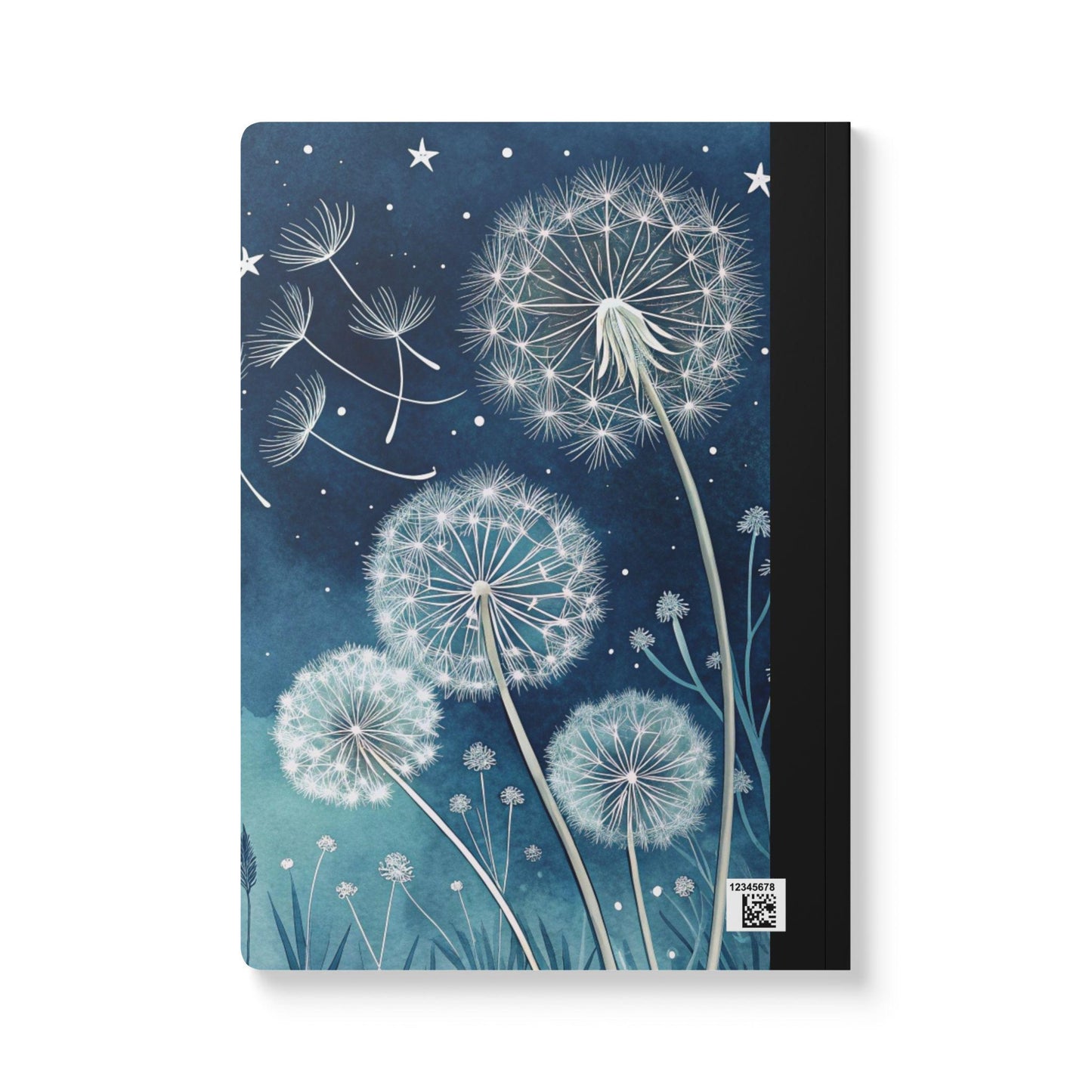 ColorFlow | Midnight Dandelion Composition Notebook College Ruled Journal for Students Professionals and Writers