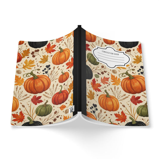 ColorFlow | Autumn Pumpkin Composition Notebook College Ruled Journal for Students Professionals Writing Journaling