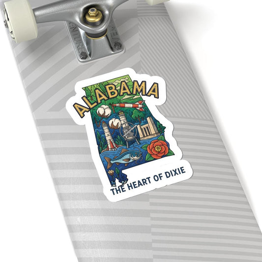 ColorFlow | Alabama Vinyl Sticker | Waterproof Durable State Decal | Made in USA | Cute Aesthetic | Laptop Water Bottle