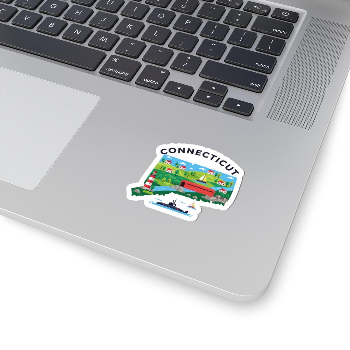 ColorFlow | Connecticut Vinyl Sticker | Durable Waterproof State Decal | Made in USA | Cute Art | Laptop Water Bottle