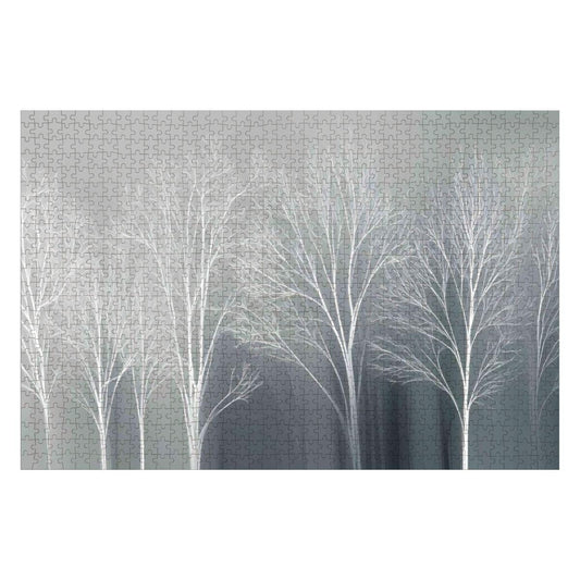 Winter Forest Jigsaw Puzzle: Monochrome Scandinavian Decor