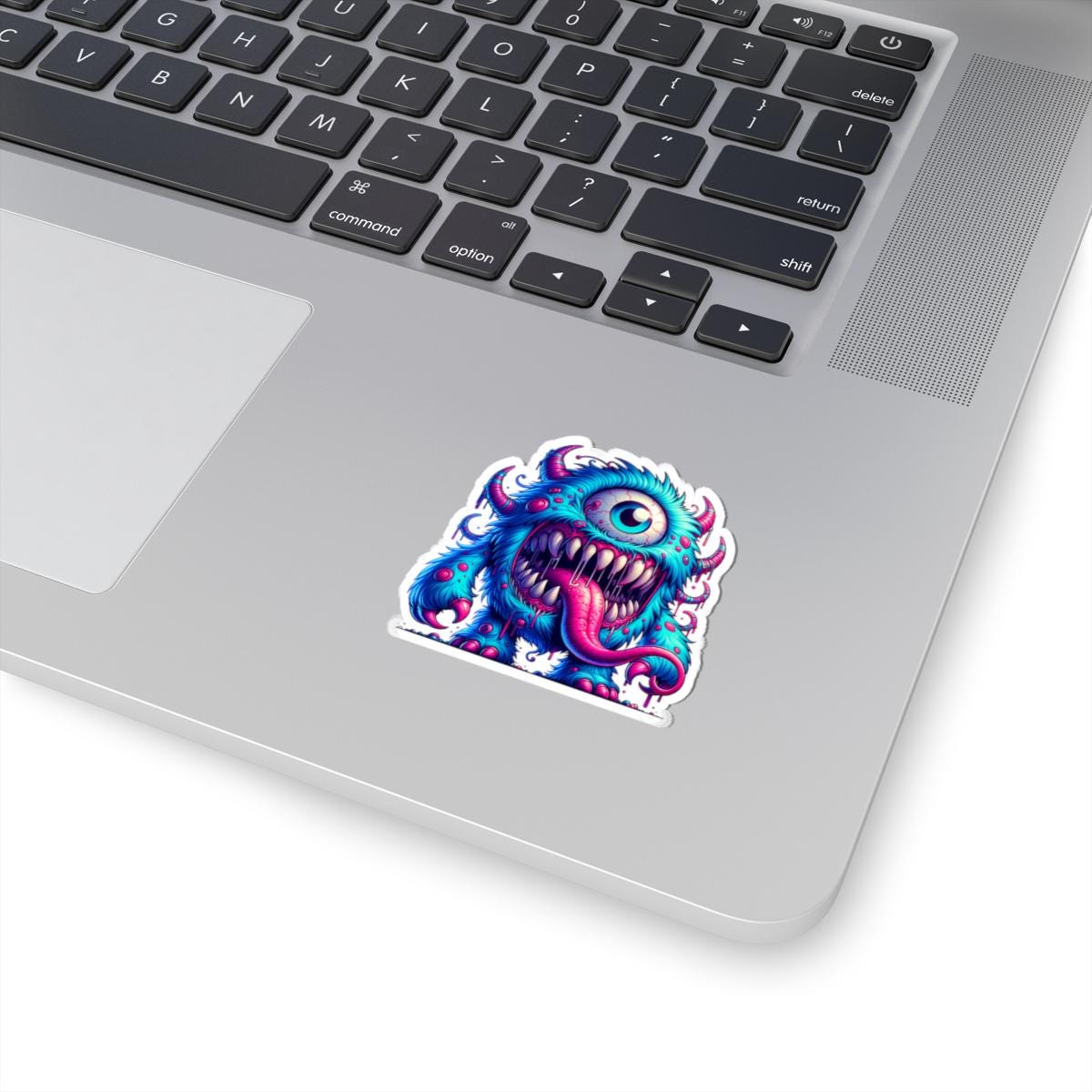 Blue Cyclops Monster Vinyl Sticker: Waterproof Art Decal