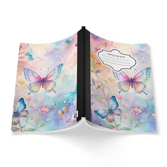 ColorFlow | Enchanted Path Butterfly Composition Notebook Garden Journal Writing Book for Students and Professionals