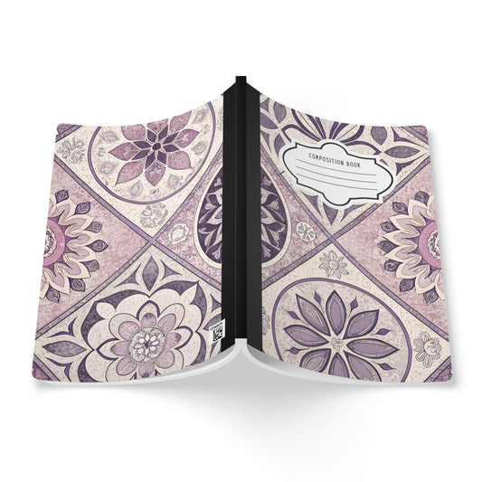 ColorFlow | Mandala Bloom Composition Notebook | Floral College Ruled Journal | Aesthetic Writing Notebook Gift