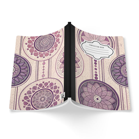 Vintage Mandala Composition Notebook | Boho College Ruled Journal