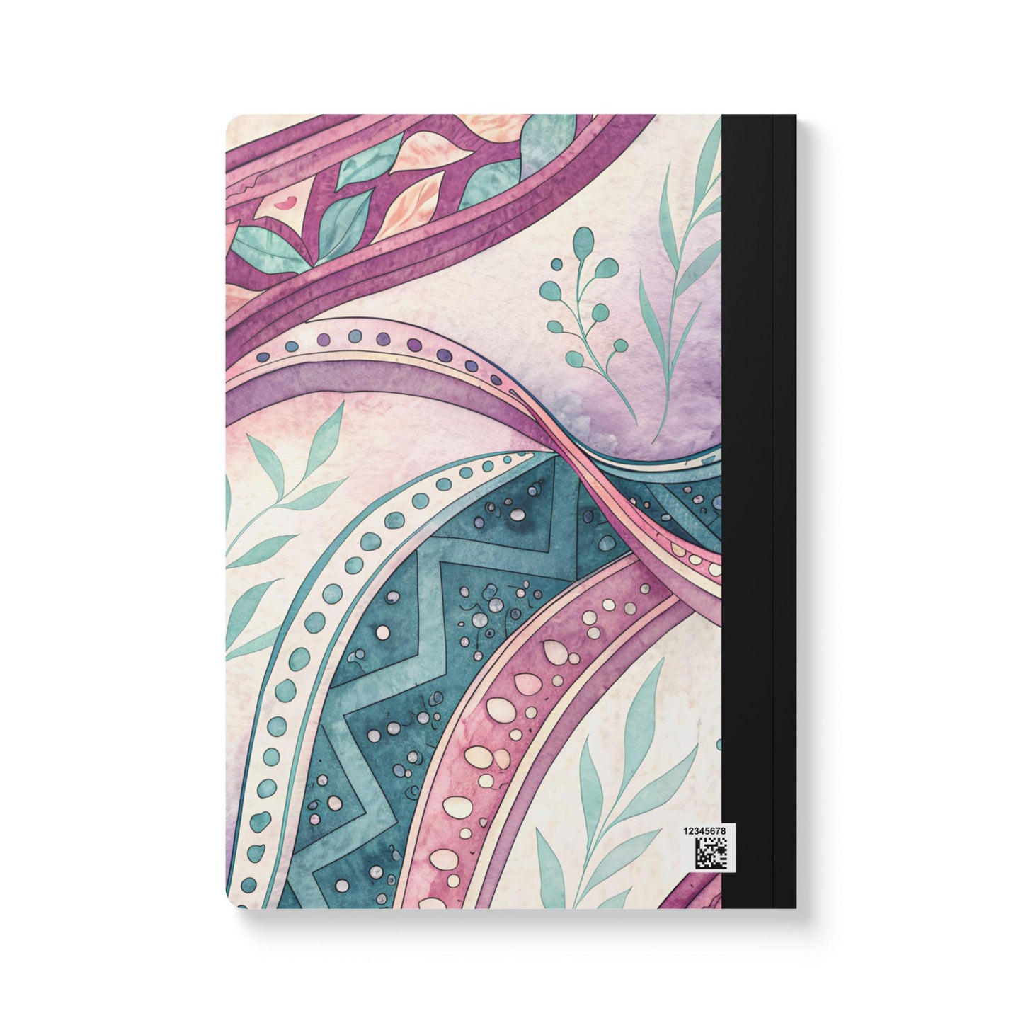 ColorFlow | Boho Wave Composition Notebook | Aesthetic College Ruled Journal | Floral Writing Notebook Gift