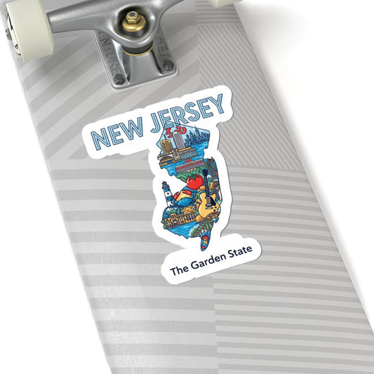 New Jersey Vinyl Sticker: Garden State Art Decal, Waterproof