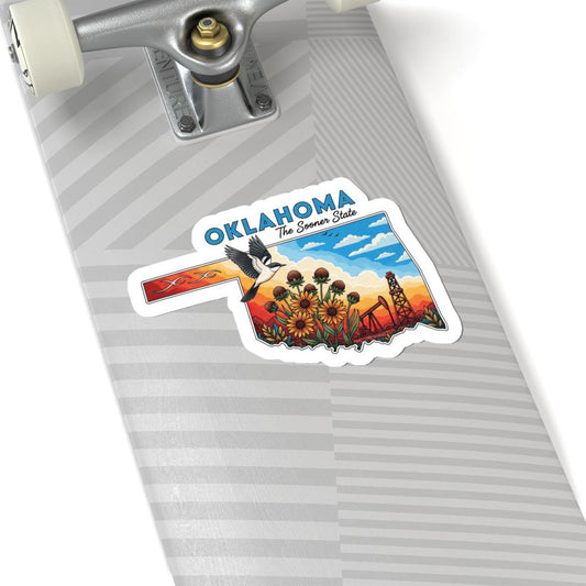 ColorFlow | Oklahoma Vinyl Sticker Pack | The Sooner State Art | Waterproof Glossy Matte Holographic | Multiple Sizes