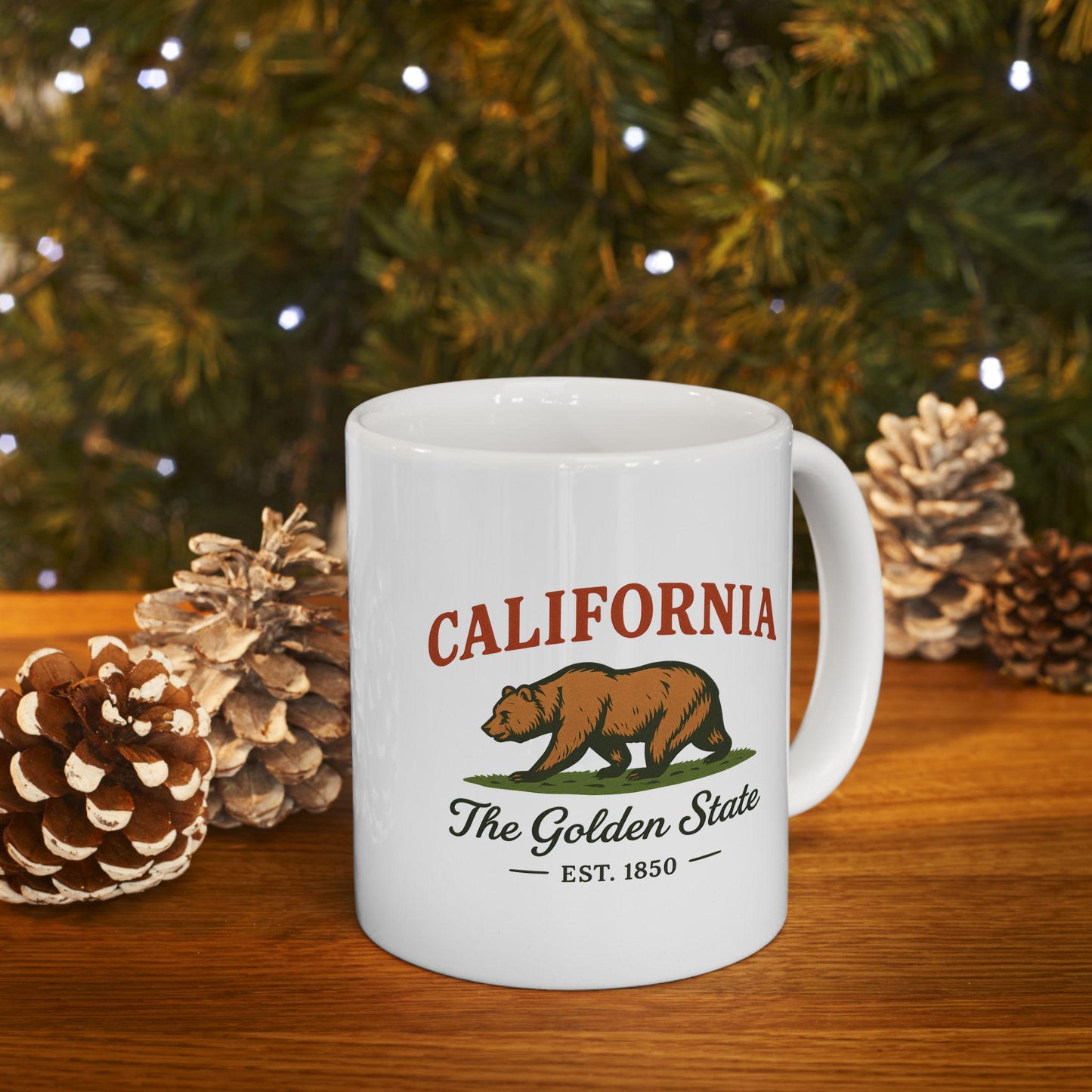 ColorFlow | California The Golden State Mug | Bear Design Coffee Cup | 15oz Ceramic West Coast Gift