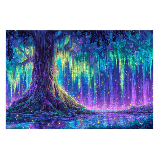 Enchanted Forest Wooden Jigsaw Puzzle | Fantasy Art Home Decor