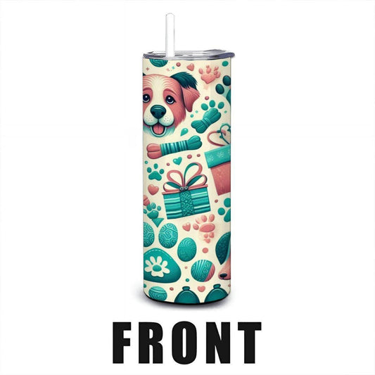 Dog Lover Tumbler | Paw Print 20oz Stainless Steel Insulated Cup