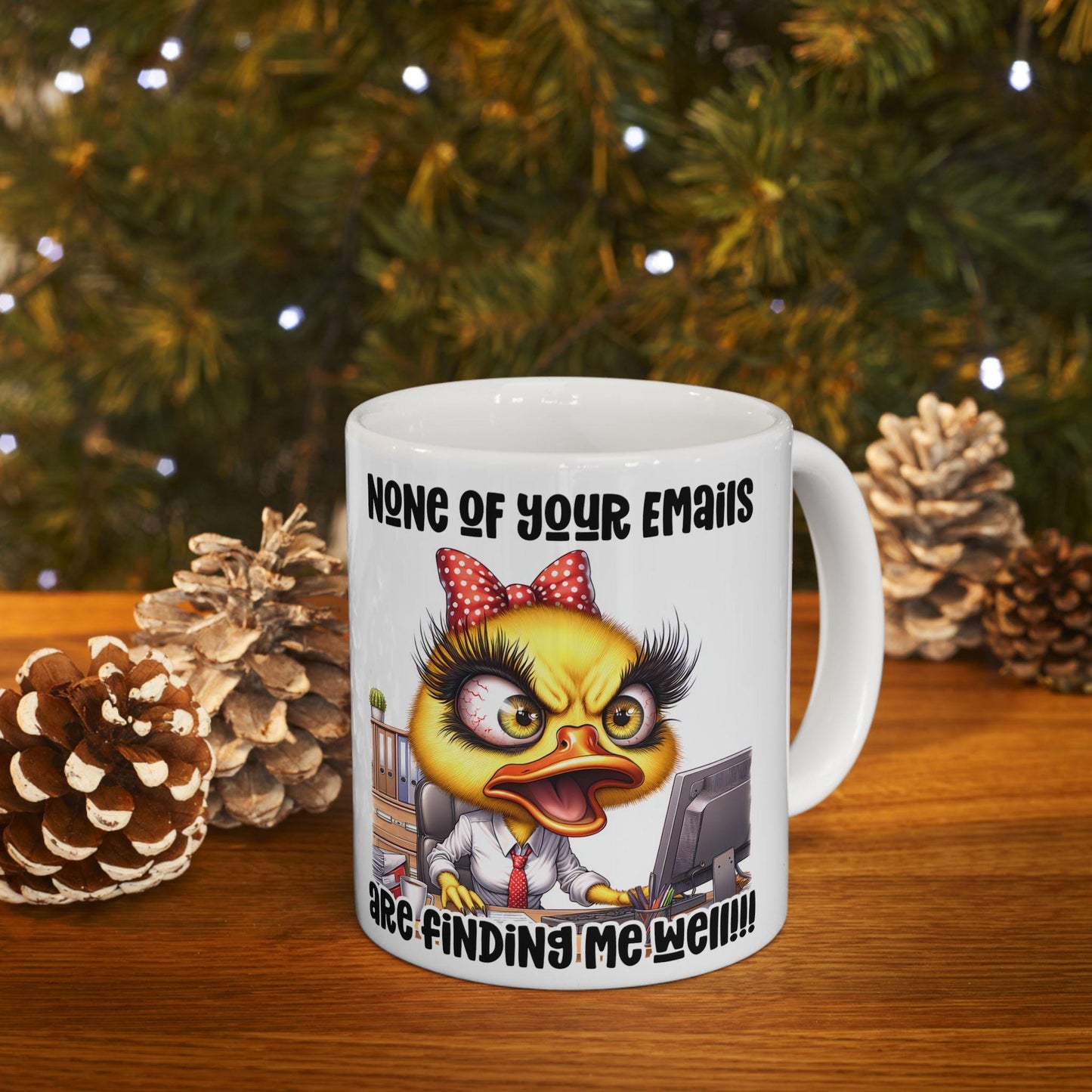 ColorFlow | Funny Office Mug None of Your Emails Are Finding Me Well | 15 oz Coffee Cup for Coworkers and Office Humor Gift