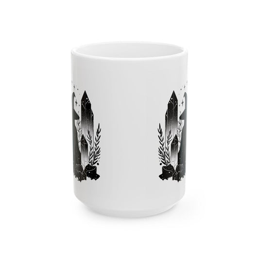 Witch Moon Coffee Mug | Mystical Crystal Wiccan Art 15oz