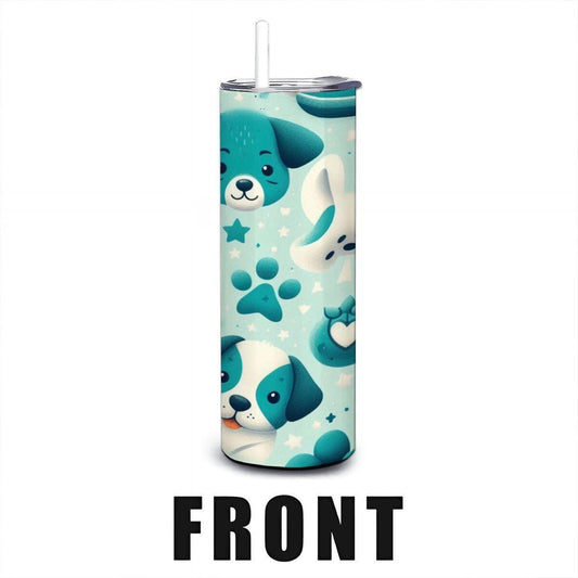 Puppy Paw Print Stainless Steel Tumbler | Dog Lover Gift