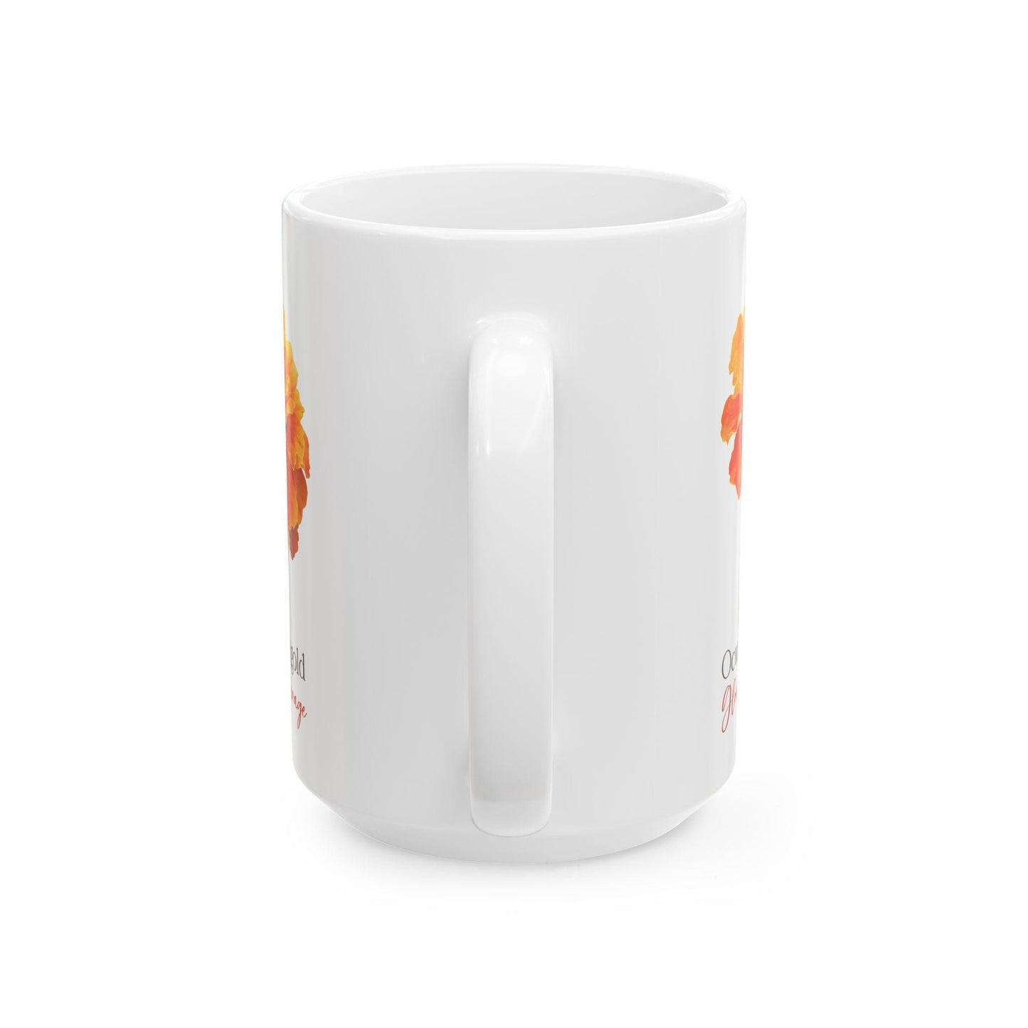 Marigold Flower Mug | October Birth Flower, Inspirational Drinkware