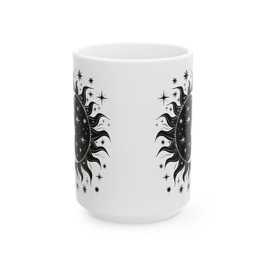 Sun and Moon Ceramic Coffee Mug | Celestial Astrology Gift