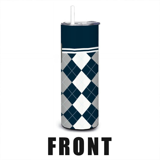 ColorFlow | Utah State Aggies Inspired 20oz Straight Stainless Tumbler | College Colors | Personalization Optional