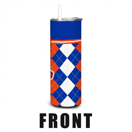 ColorFlow | Boise State Broncos Inspired 20oz Straight Stainless Tumbler | Game Day Style | Personalization Optional