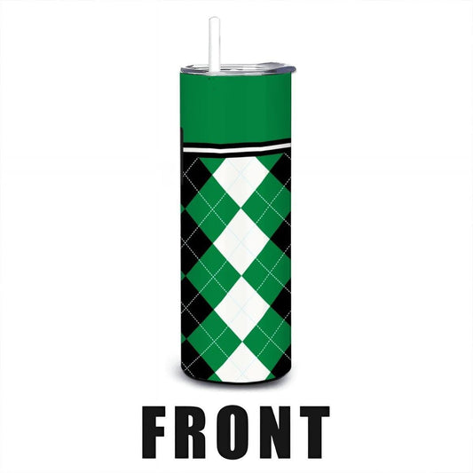 ColorFlow | North Texas Mean Green Inspired 20oz Straight Stainless Tumbler | Bold Green Fan Look | Personalization Optional