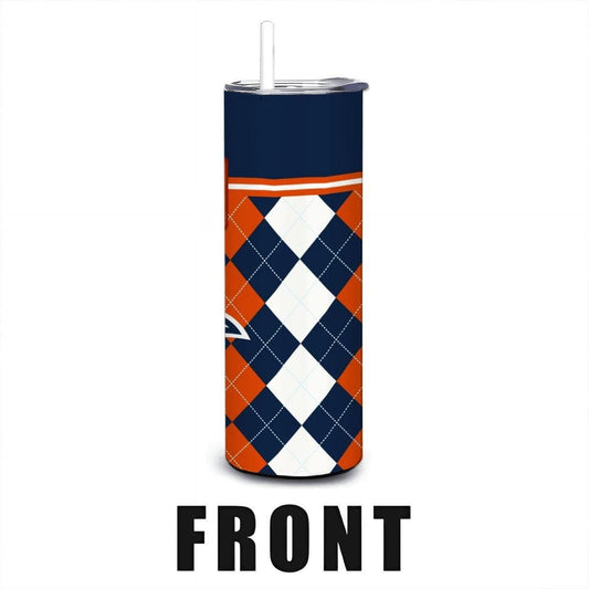 ColorFlow | UTSA Roadrunners Inspired 20oz Straight Tumbler | Navy Orange Motion Design | Personalization Optional