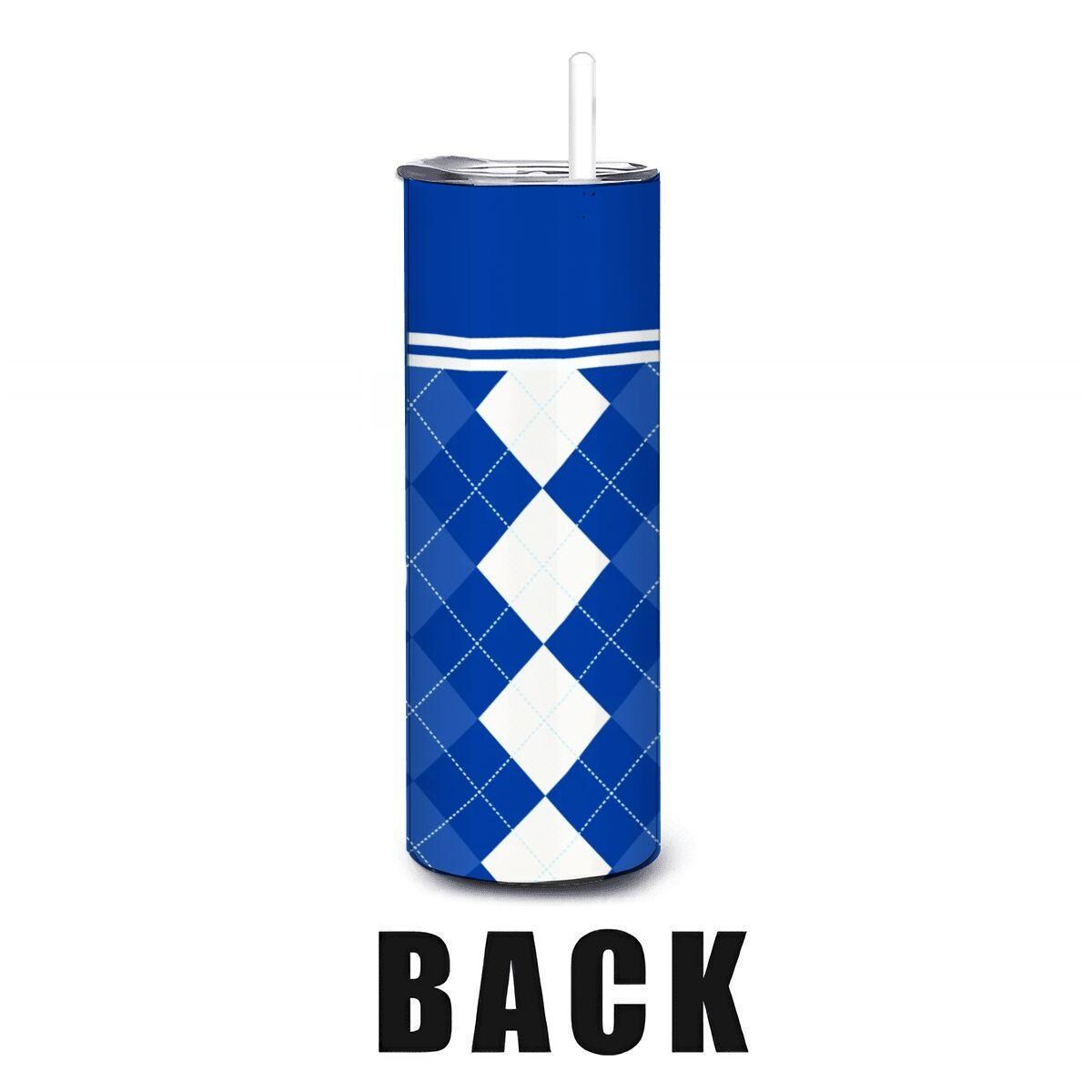 ColorFlow | BYU Cougars Inspired 20oz Straight Stainless Tumbler | Royal Blue Classic Design | Personalization Optional