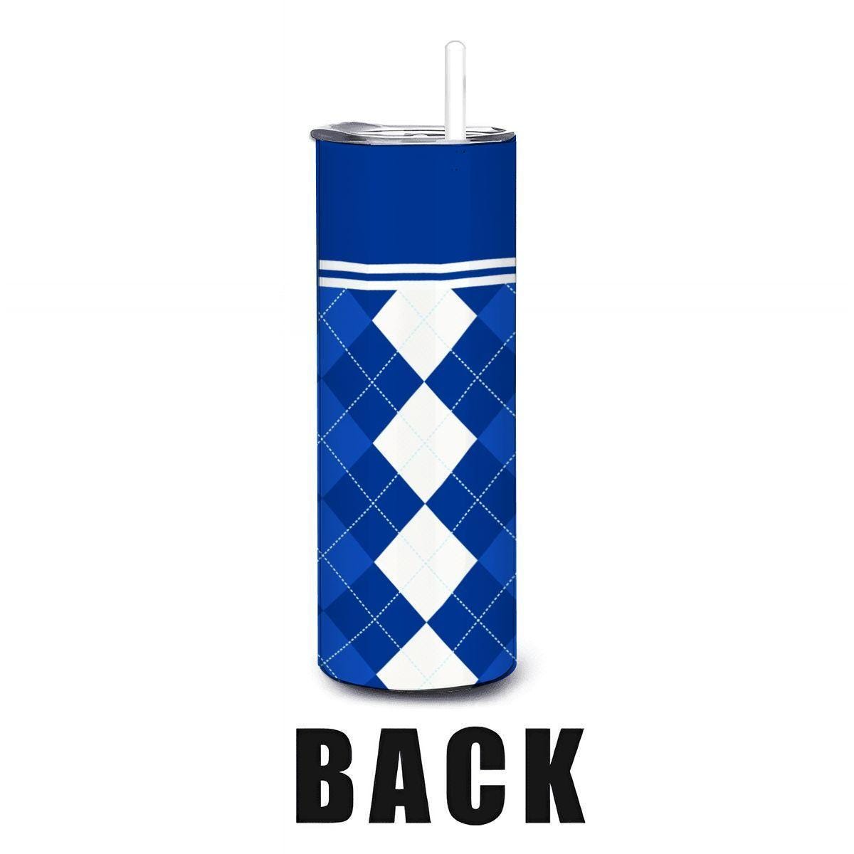 ColorFlow | Air Force Falcons Inspired 20oz Straight Stainless Tumbler | Blue Silver Military Pride | Personalization Optional