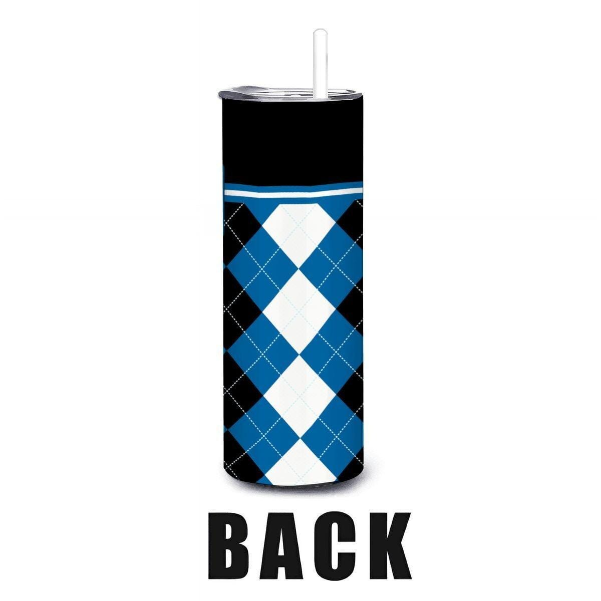 ColorFlow | Buffalo Inspired Bulls Argyle Straight Tumbler 20oz Stainless Steel Drinkware Optional Personalization