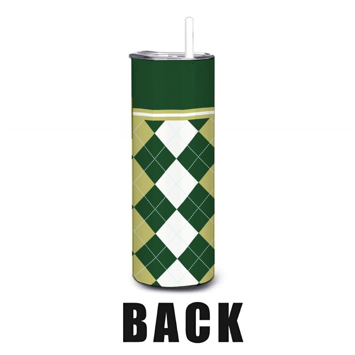 ColorFlow | Colorado State Inspired Rams Argyle Straight Tumbler 20oz Stainless Steel Drinkware Optional Personalization