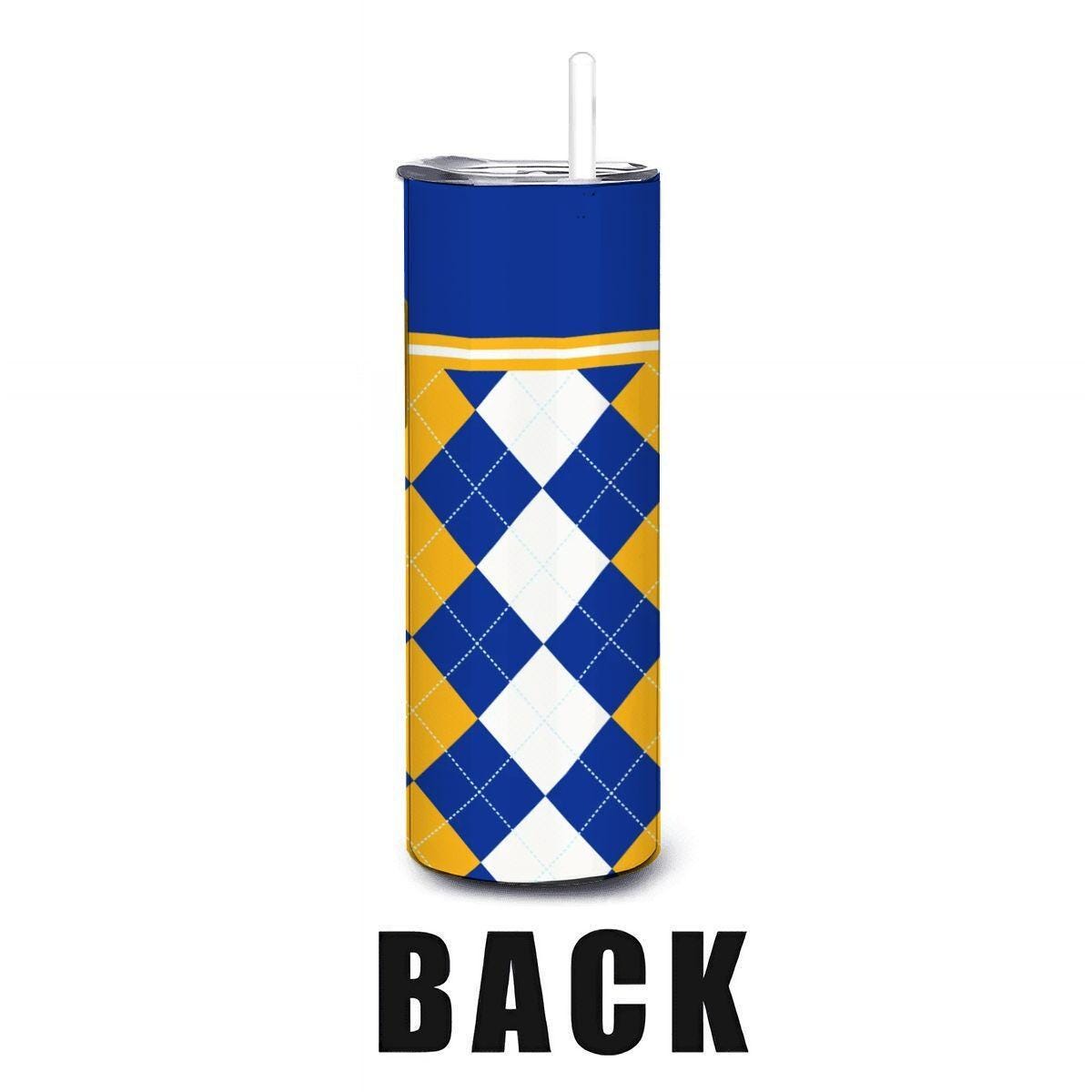 ColorFlow | Pitt Panthers Inspired 20oz Straight Tumbler | Blue Gold Spirit Edition | Personalization Optional