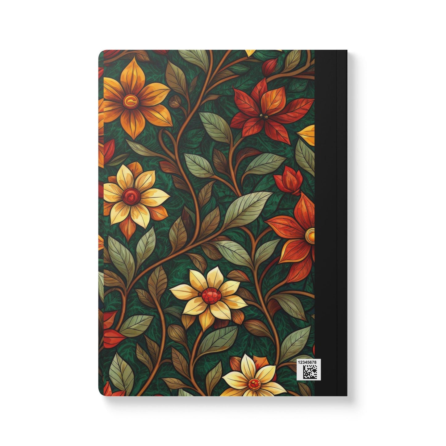 ColorFlow | Rustic Autumn Garden Composition Notebook | Warm Floral Pattern Journal for School Work and Notes