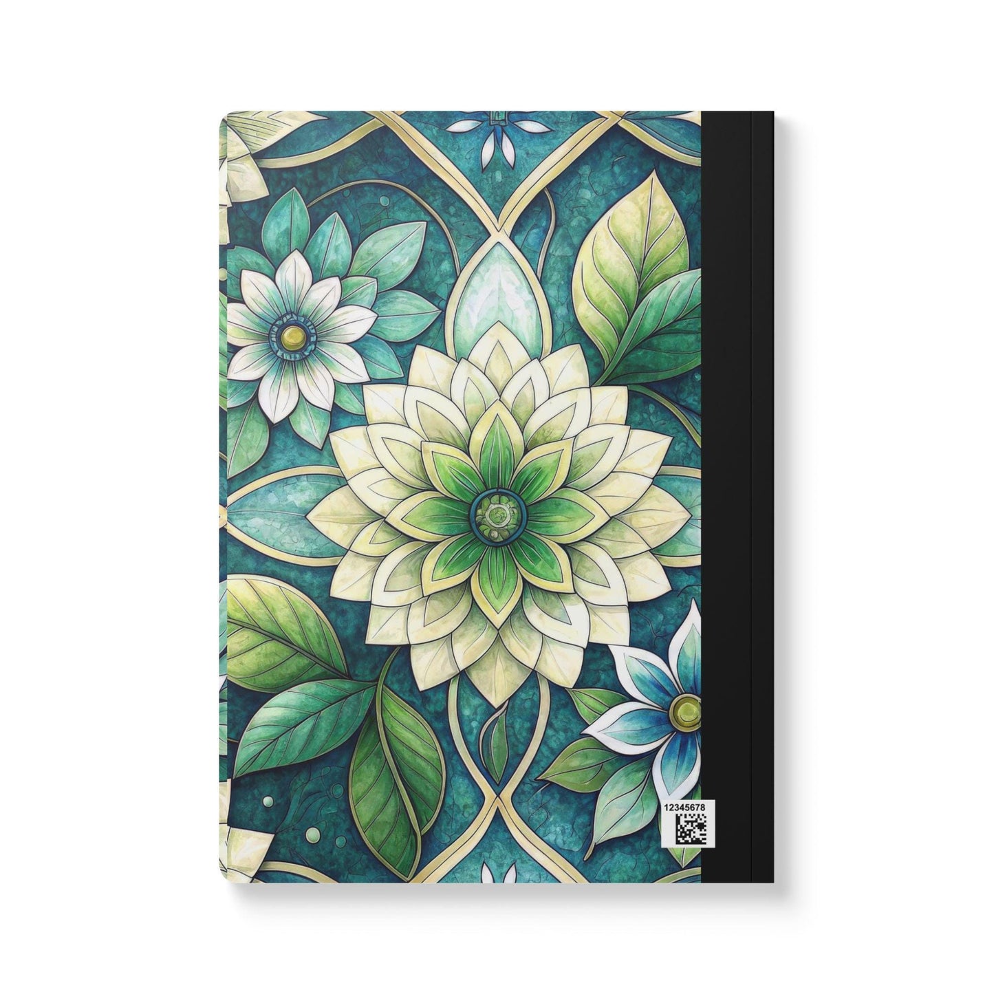 ColorFlow | Serene Green Floral Composition Notebook | Elegant Botanical Mandala Journal for School and Writing