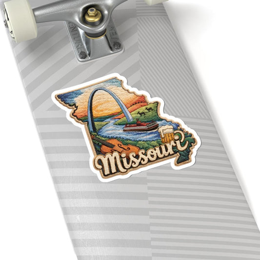 ColorFlow | Missouri Heartland Tribute Vinyl Sticker | River Arch Music and Americana Landscape Art