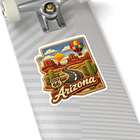 ColorFlow | Arizona Route Sixty Six Desert Vinyl Sticker | Canyon Roads Hot Air Balloons and Southwest Horizon Art