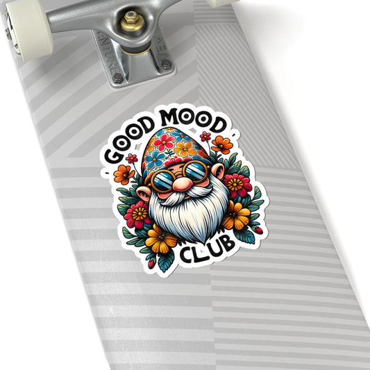 ColorFlow | Good Mood Club Gnome Floral Whimsical Cottagecore Art Vinyl Sticker