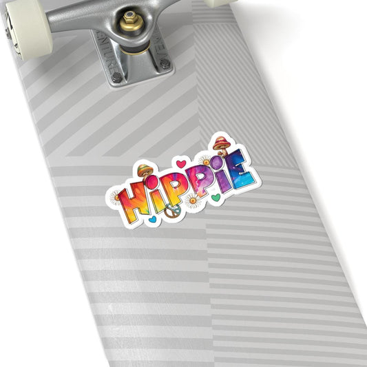 ColorFlow | Hippie Typography Rainbow Peace Floral Psychedelic Retro Art Vinyl Sticker