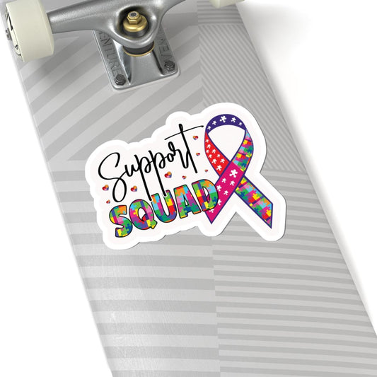 ColorFlow | Support Squad Vinyl Sticker | Autism Advocacy Ribbon Puzzle Community Design