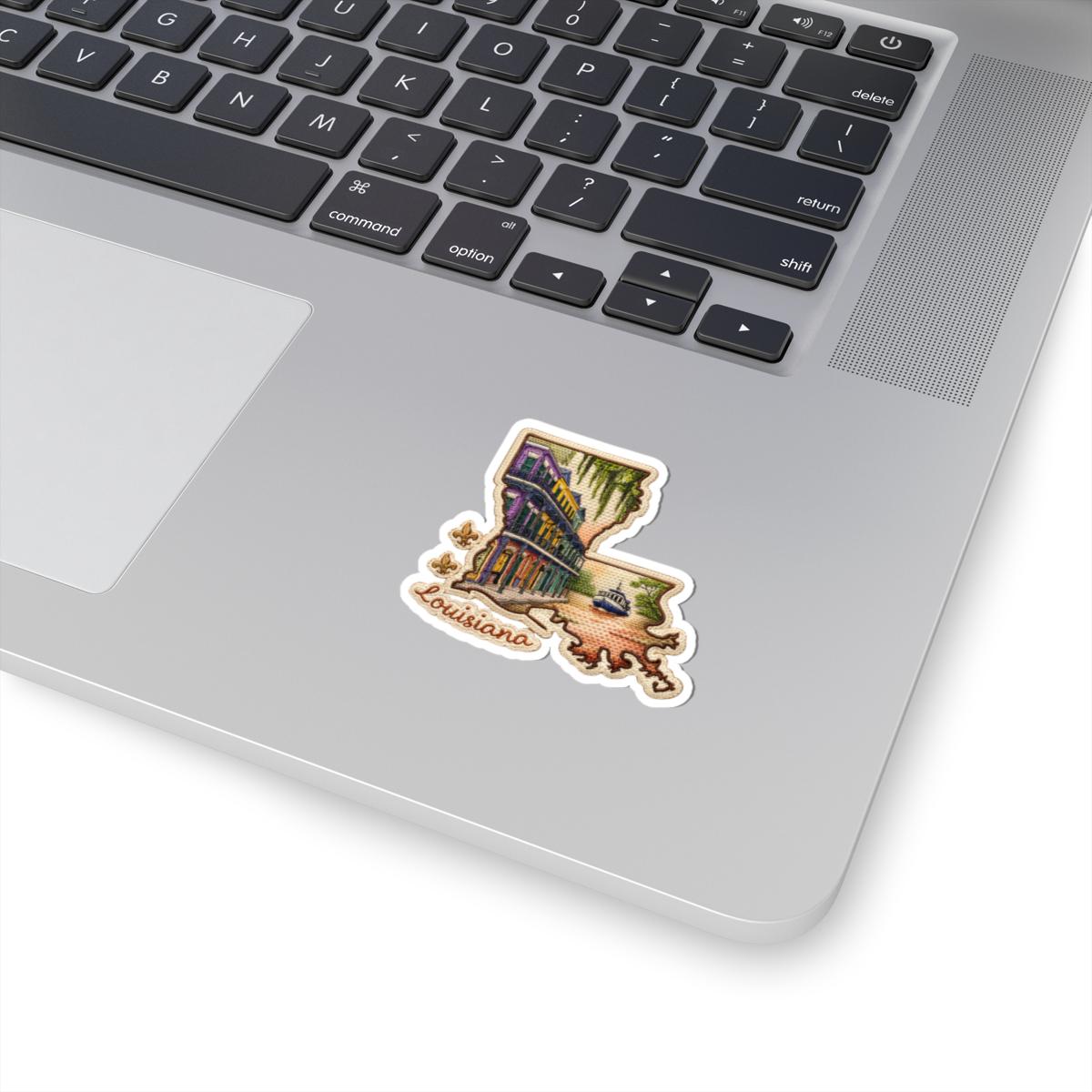 ColorFlow | Louisiana French Quarter Spirit Vinyl Sticker | New Orleans Architecture Riverboat Bayou Art