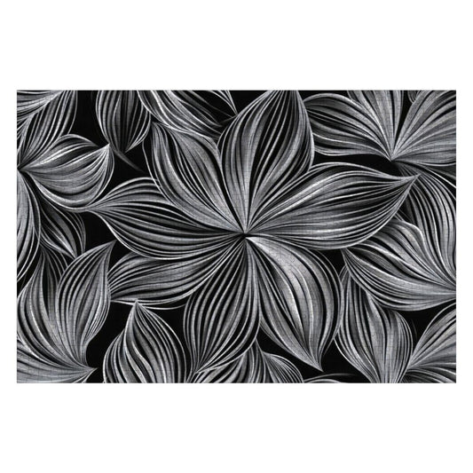 ColorFlow | Monochrome Petal Harmony Wooden Jigsaw Puzzle Minimal Floral Line Art Puzzle