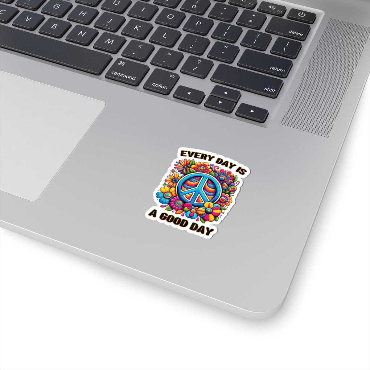 ColorFlow | Every Day Is a Good Day Peace Sign Floral Retro Positivity Art Vinyl Sticker