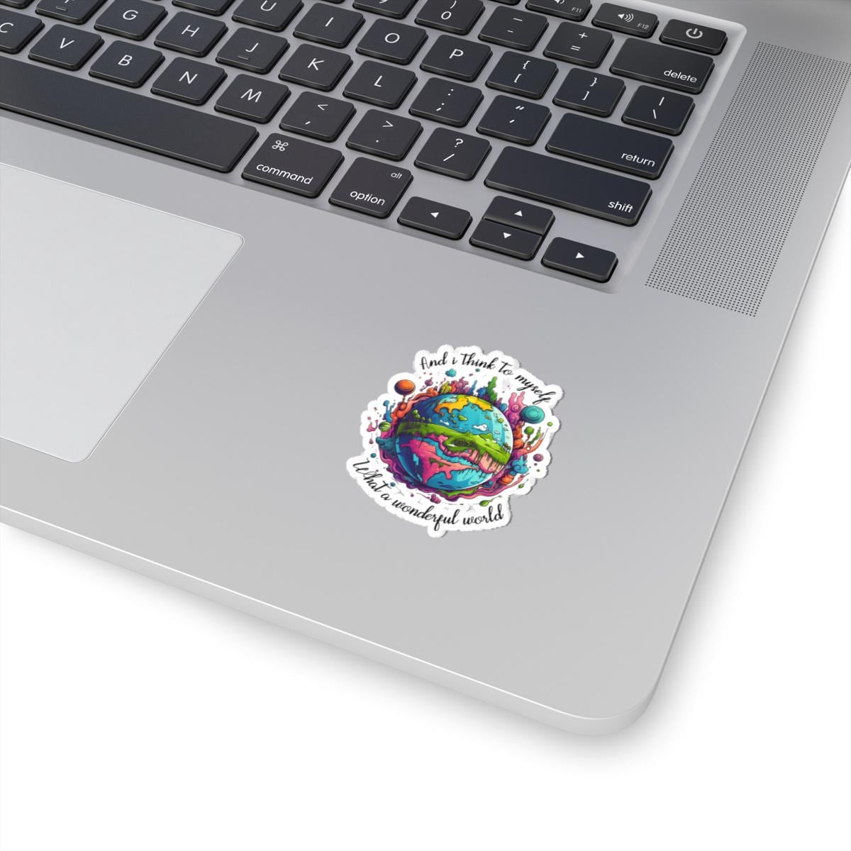 ColorFlow | What a Wonderful World Colorful Earth Retro Positivity Art Vinyl Sticker