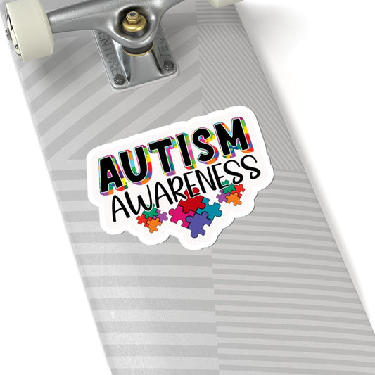 ColorFlow | Autism Awareness Vinyl Sticker | Bright Puzzle Pieces Inclusion Support Artwork