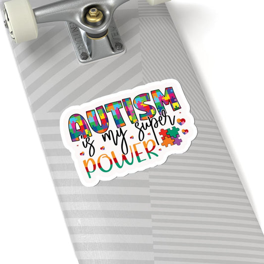 ColorFlow | Autism Is My Super Power Vinyl Sticker | Empowering Puzzle Theme Neurodiversity Design
