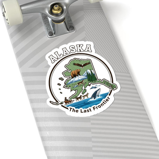 Alaska The Last Frontier Vinyl Sticker | Waterproof Durable Decal USA