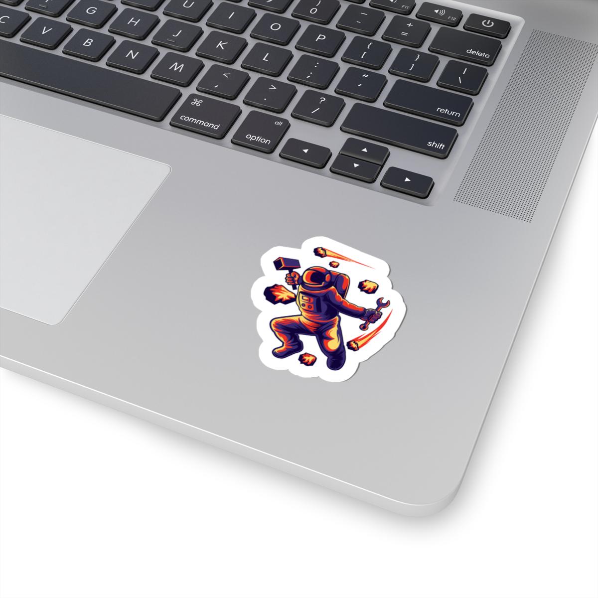 Astronaut Meteor Sticker | Space Repair Worker Vinyl Decal | Cosmic Art (Waterproof)