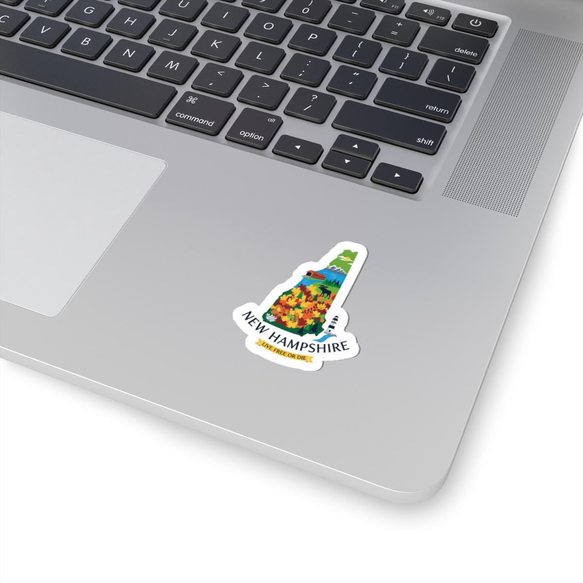 New Hampshire Moose Art Vinyl Sticker | Waterproof Durable USA Made Decal